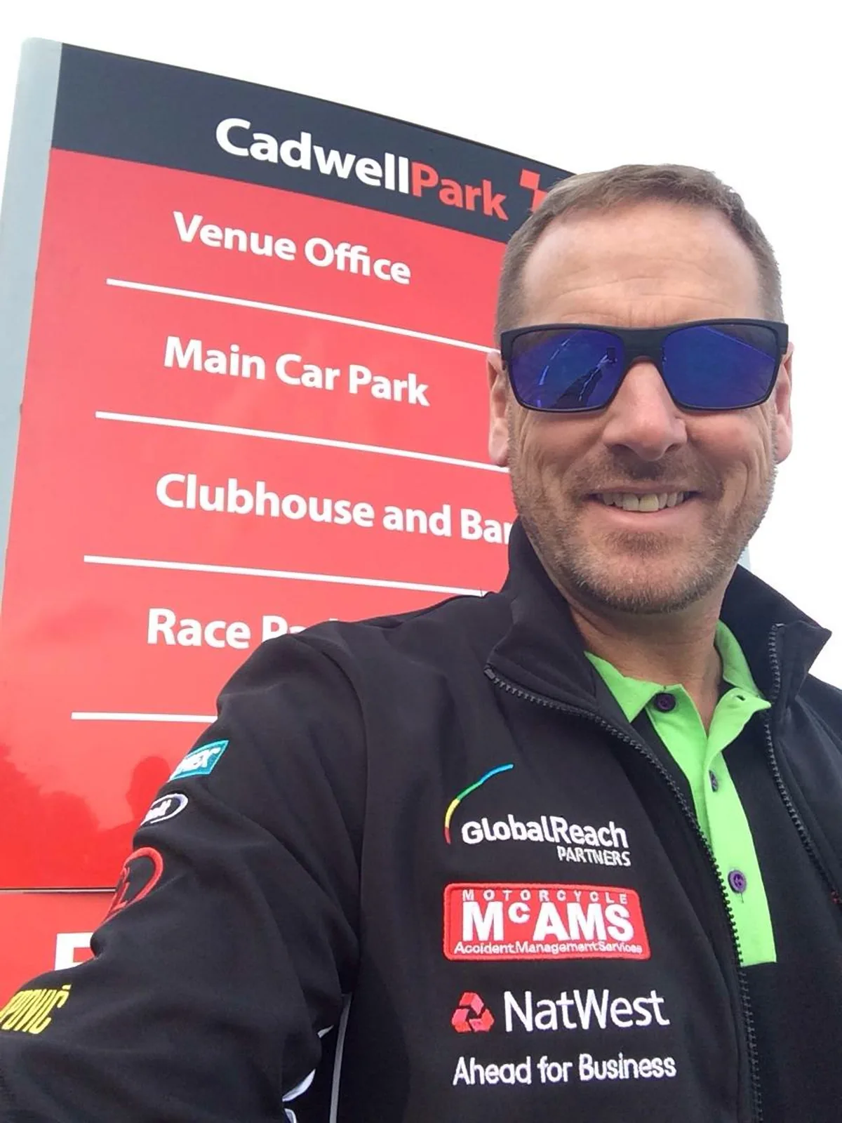 James at Cadwell Park on race day